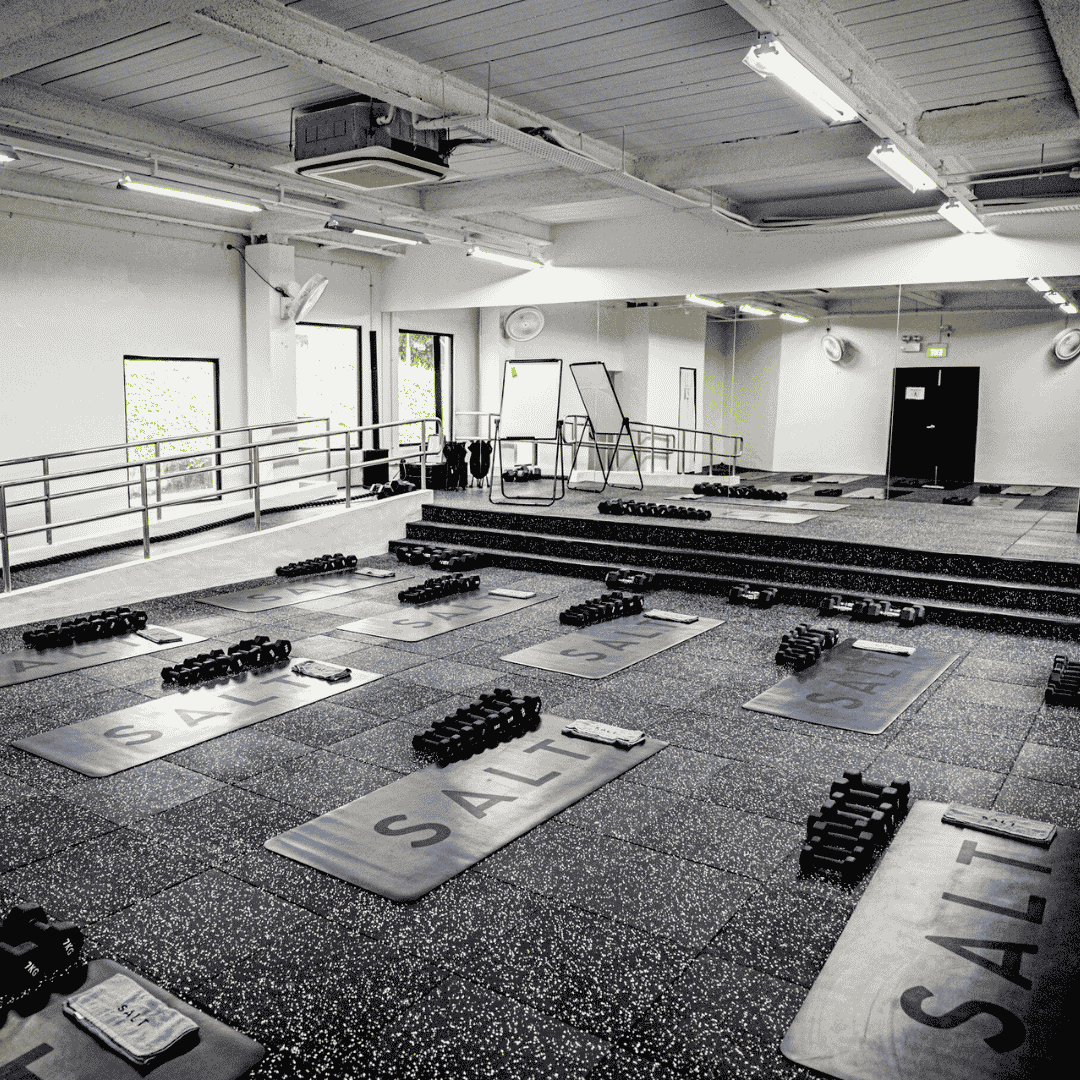 Strength room at SALT Fitness for rhythmic strength classes and yoga classes